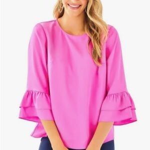 NWT Lilly Pulitzer Christie Top in Mandevilla Pink Size XL